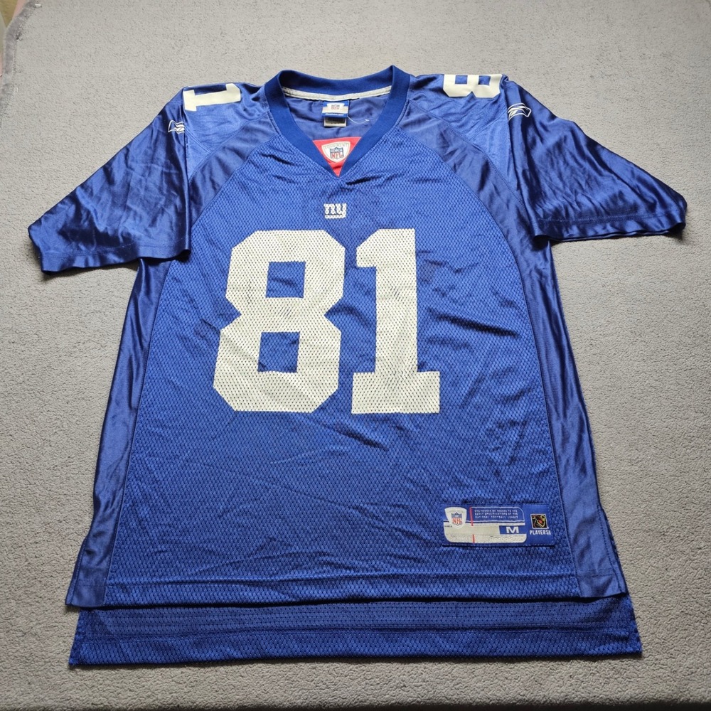 New York Giants Reebok Jersey Mens M Blue NFL Football Amani Toomer 81 Replica